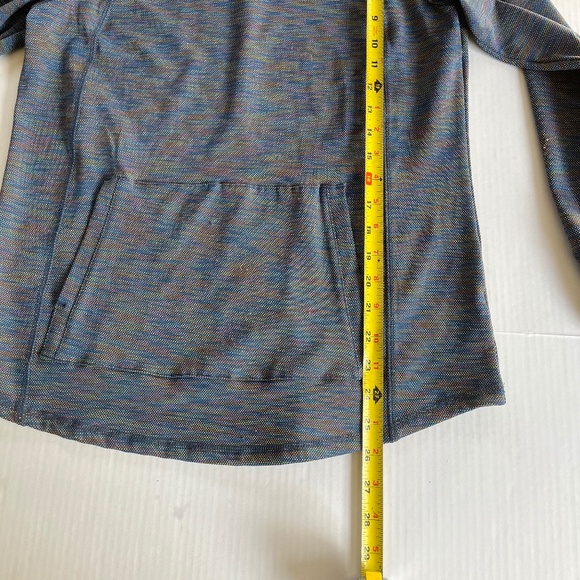 T By Talbots Sz Mp or M reg Blue Heather Space Pattern Pullover Sweatshirt - Picture 7 of 9